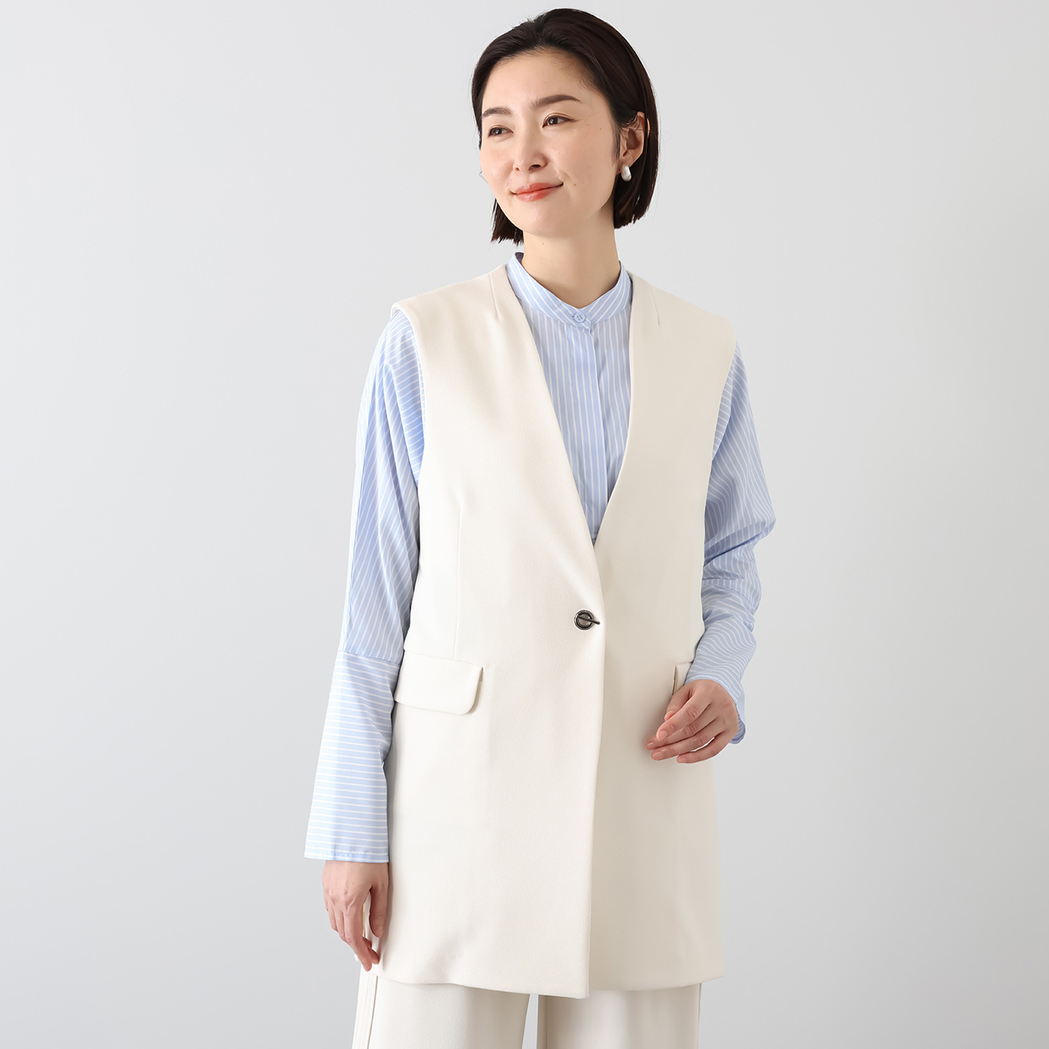 アリュメット カットジョーゼット ロングジレ