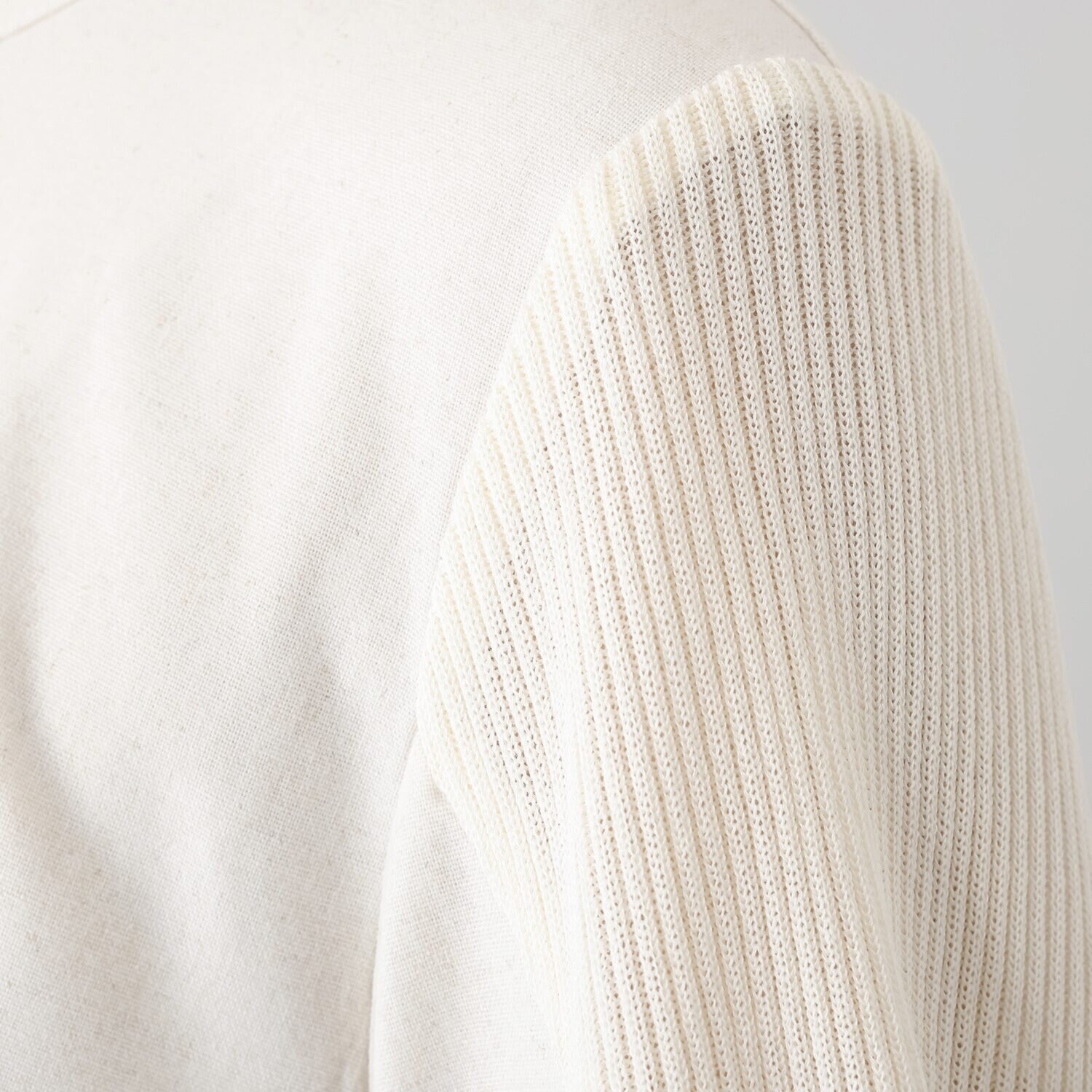 プラスエム 麻混素材 デザインワンピース