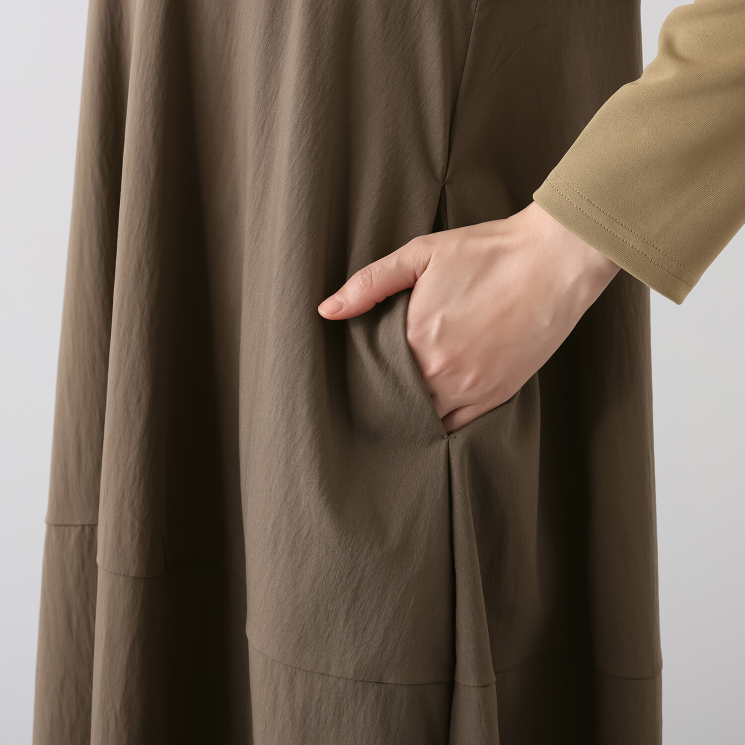 ダジュール 異素材ドッキング ワンピース