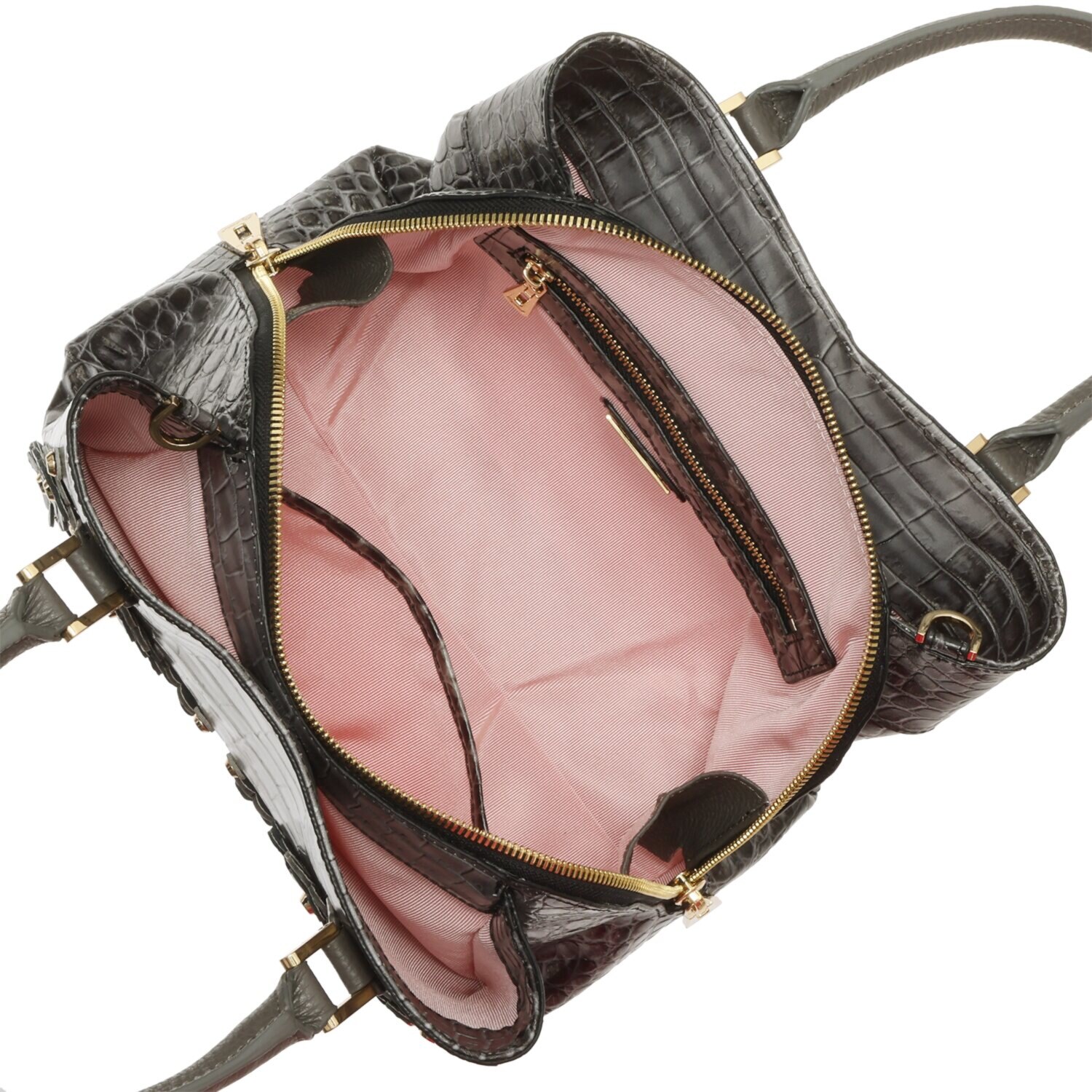 レザージュエルズ ギャレリア　ココリュクス イタリアンレザー ゼブラプリント フラワーモティーフ ２ウェイバッグ