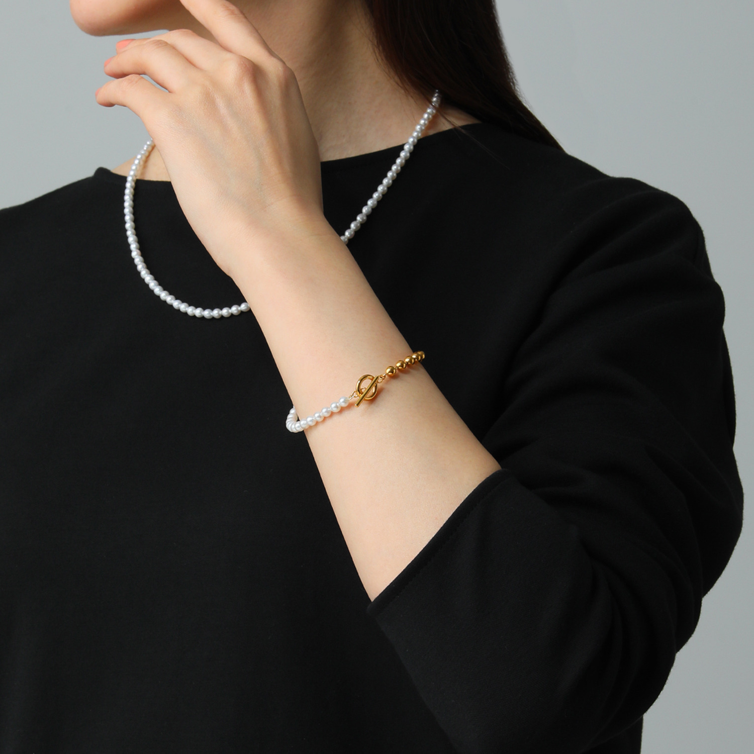 クランティーク 淡水パール 連珠の雅 ブレスレット