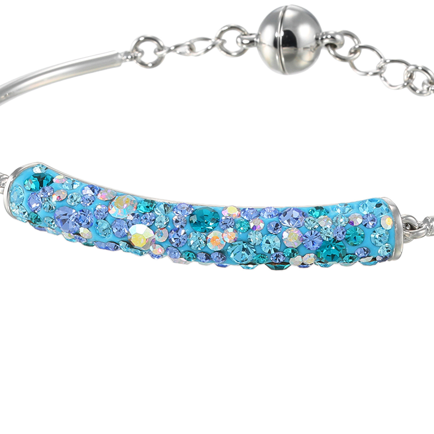 ユキコ　ハナイ プレシオサ社製 クリスタルガラス カラフル マグネットブレスレット