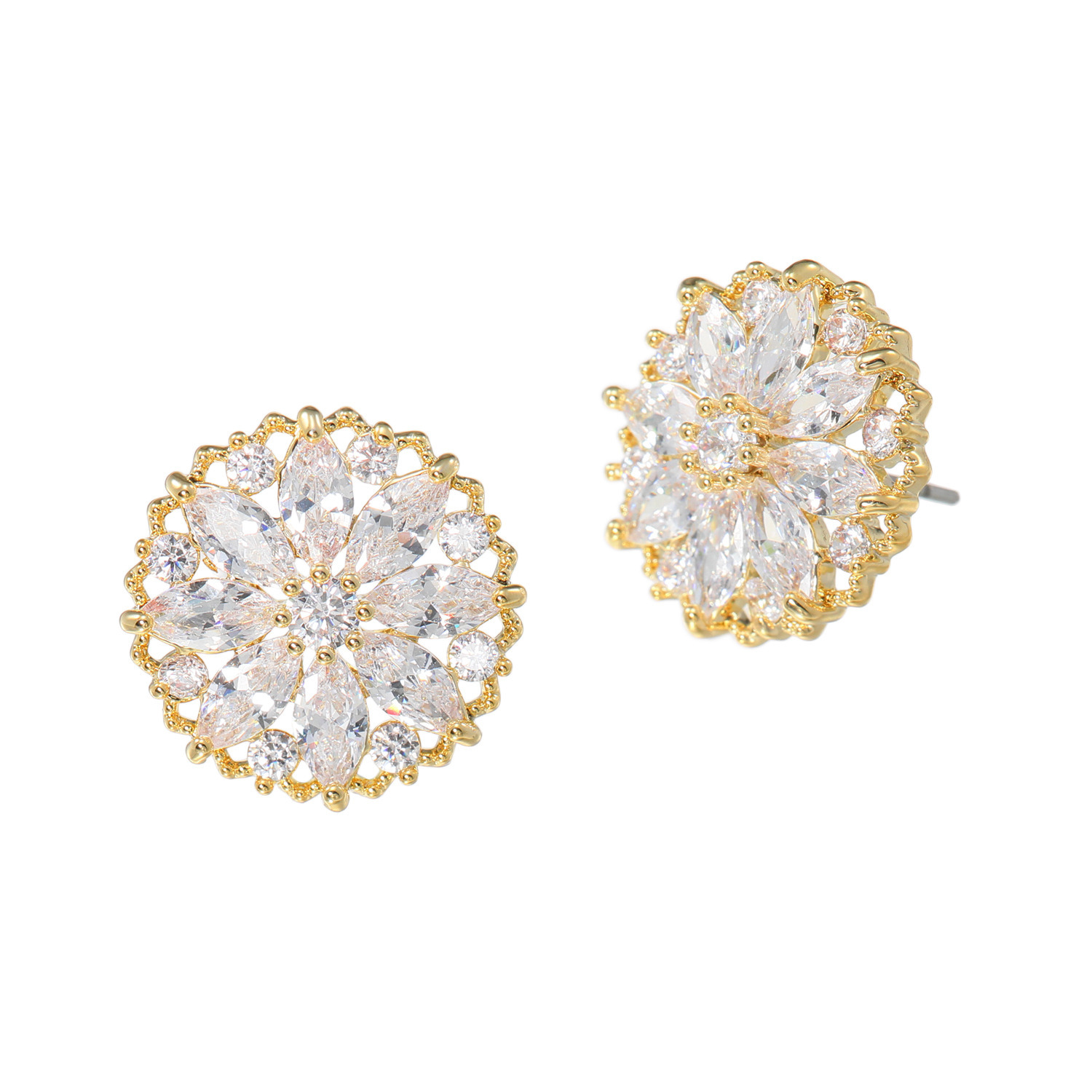 ユキコ　ハナイ ＣＺ レース風フラワー イヤリング／ピアス