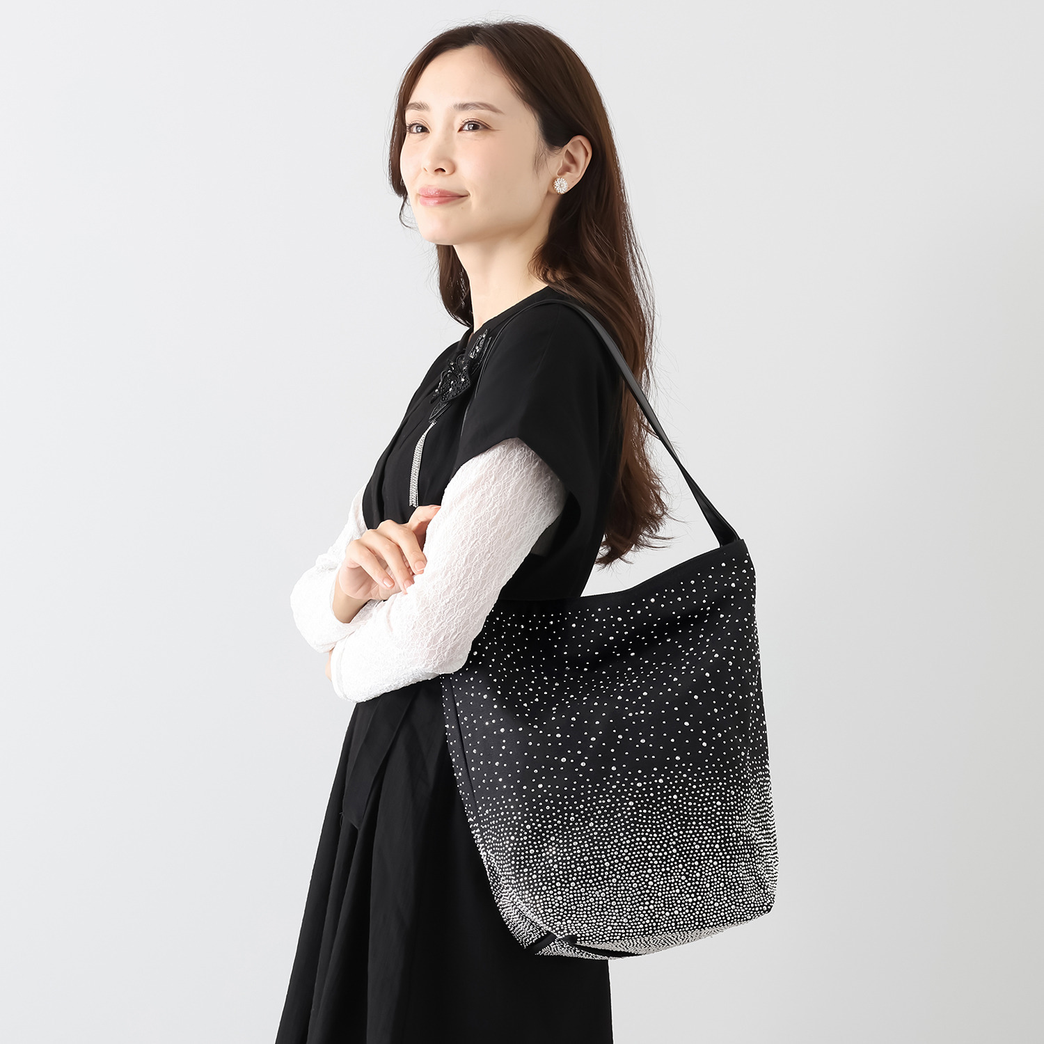 ユキコ　ハナイ キラキラエレガント モノトーンバッグ