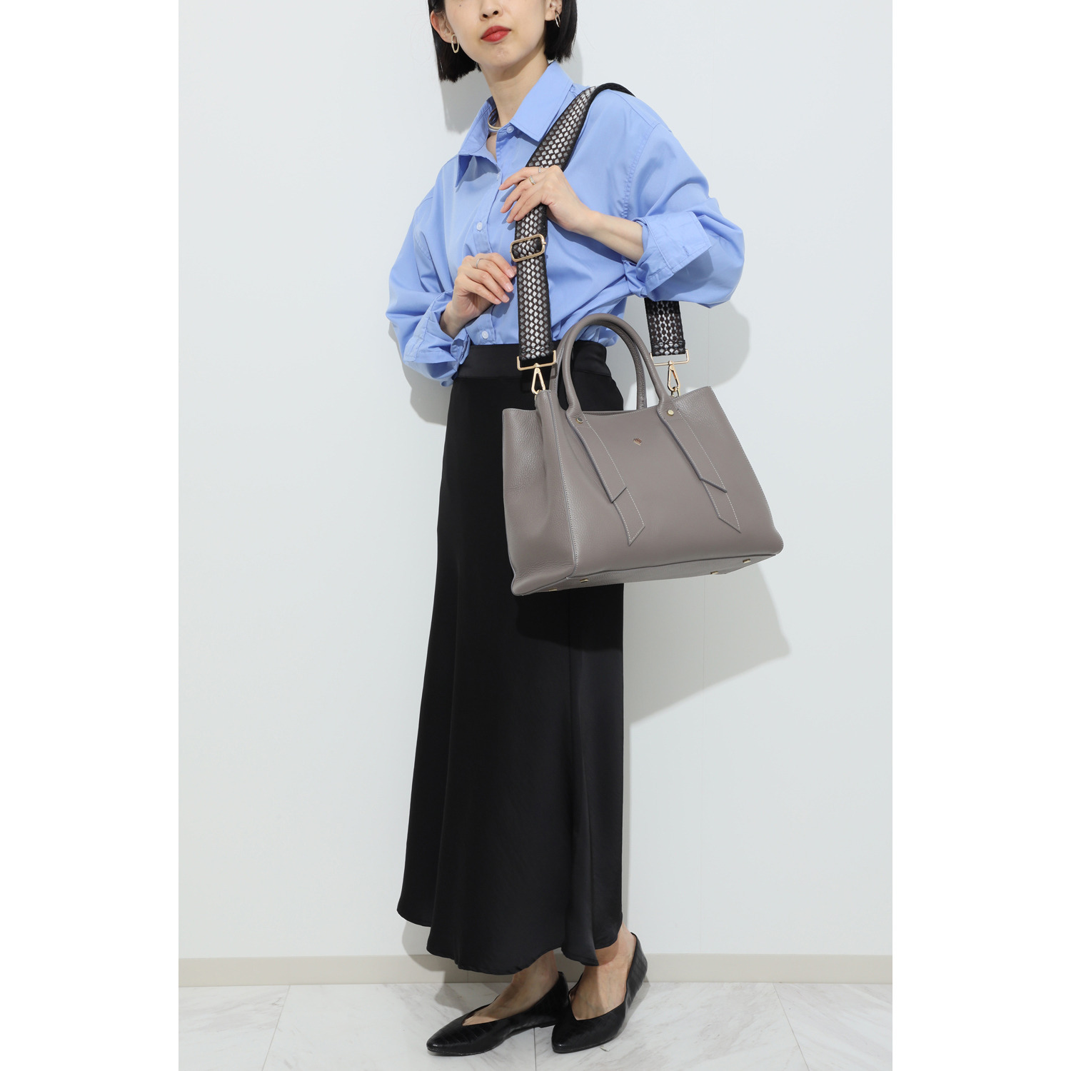 カレイドス ＜イタリア製＞ シボカーフレザー ２ウェイトートバッグ