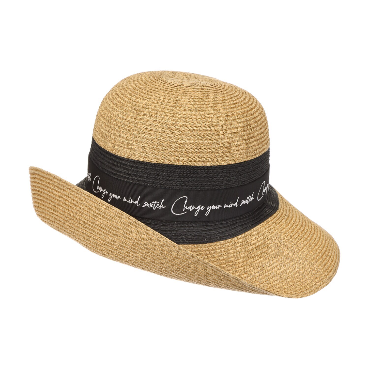 アウレリア 日本製 ＵＶカット ブレードメッセージ バイカラーキャペリン