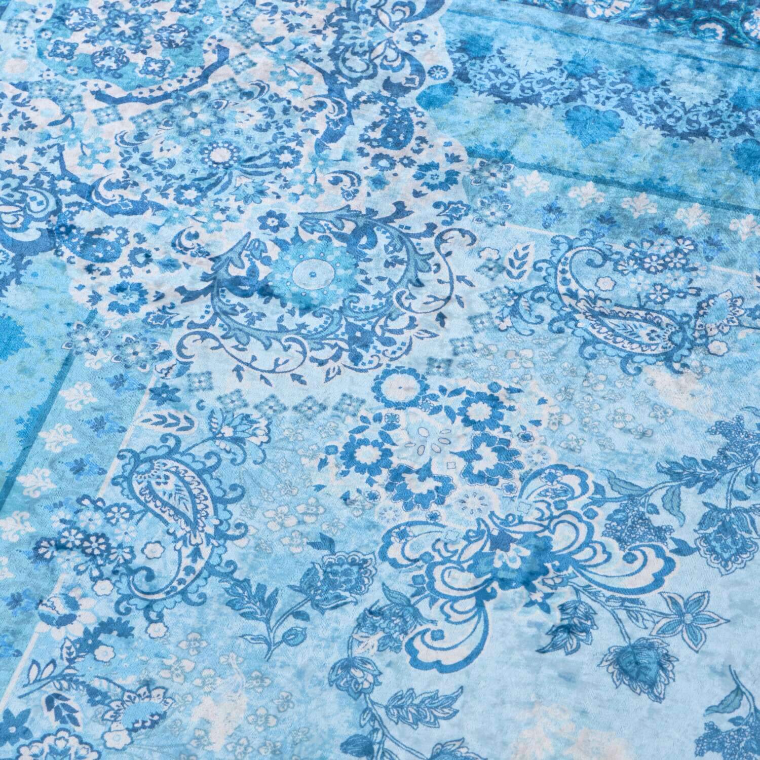 はっ水加工付 ペルシャンデザイン マット “サンティエラ” ＜６０×９０ｃｍ＞