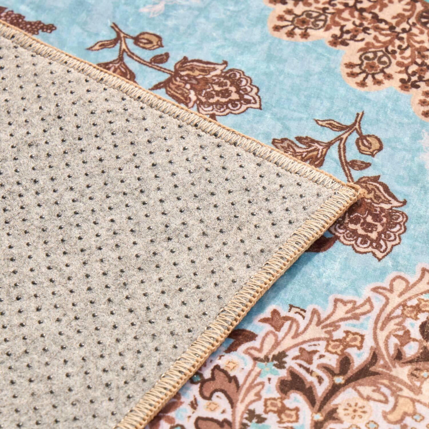 はっ水加工付 ペルシャンデザイン マット “サンティエラ” ＜６０×９０ｃｍ＞