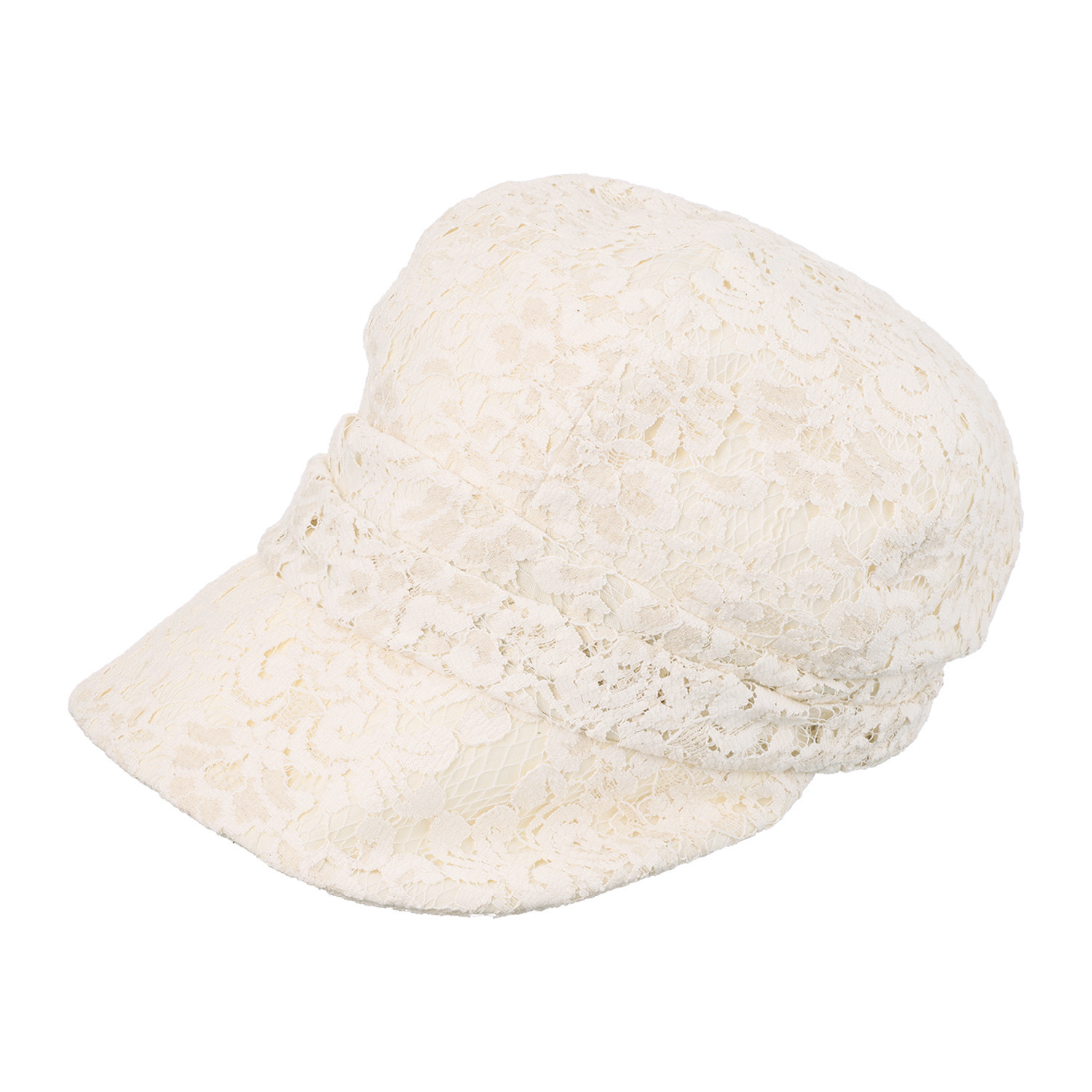 タイムクロス 日本製 綿混 洗えるナチュラルレース 軽量キャスケット