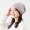 タイムクロス 日本製　超軽量 洗えるシルク混の ホールガーメント（Ｒ） おうちニット帽