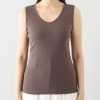 ジュエル オーガニックコットン混 ストレッチリブ編 前後２ウェイ タンクトップ３枚セット