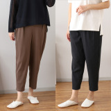 ジュエル オーガニックコットン混 ストレッチリブ編 ワイドルームパンツ ２枚セット