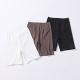ジュエル オーガニックコットン混 ストレッチリブ編 三分丈ボトム３枚セット
