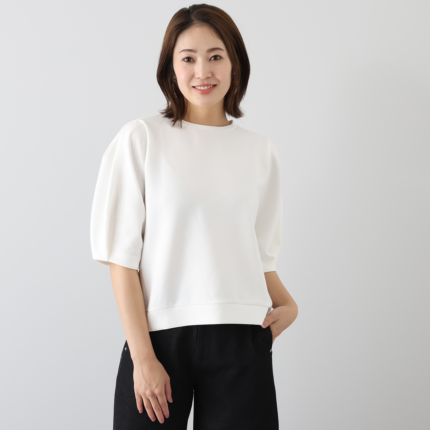 コモエリークローゼット 変形スリーブトップス