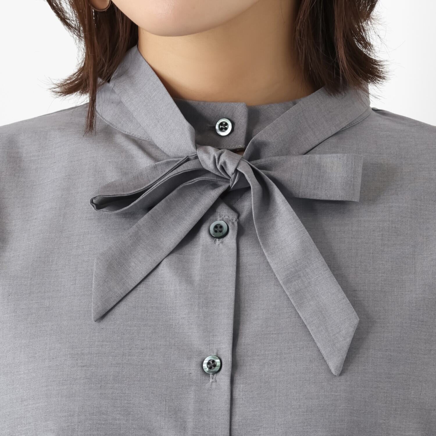 コモエリークローゼット ボウタイアクセント ブラウス