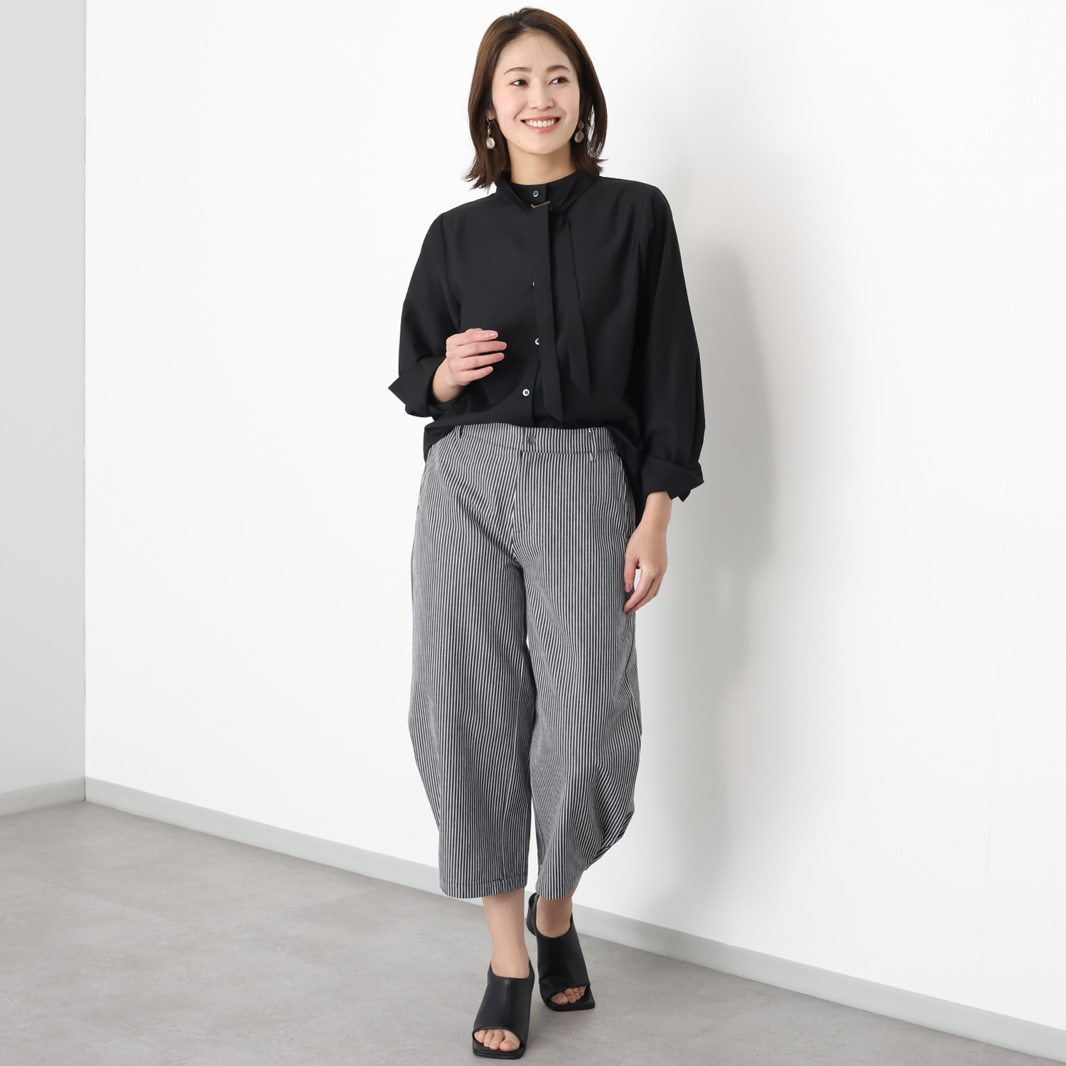 コモエリークローゼット ストレート＆コクーン デニムパンツ