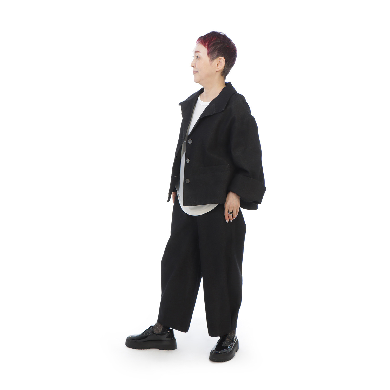 コモエリークローゼット ストレート＆コクーン デニムパンツ