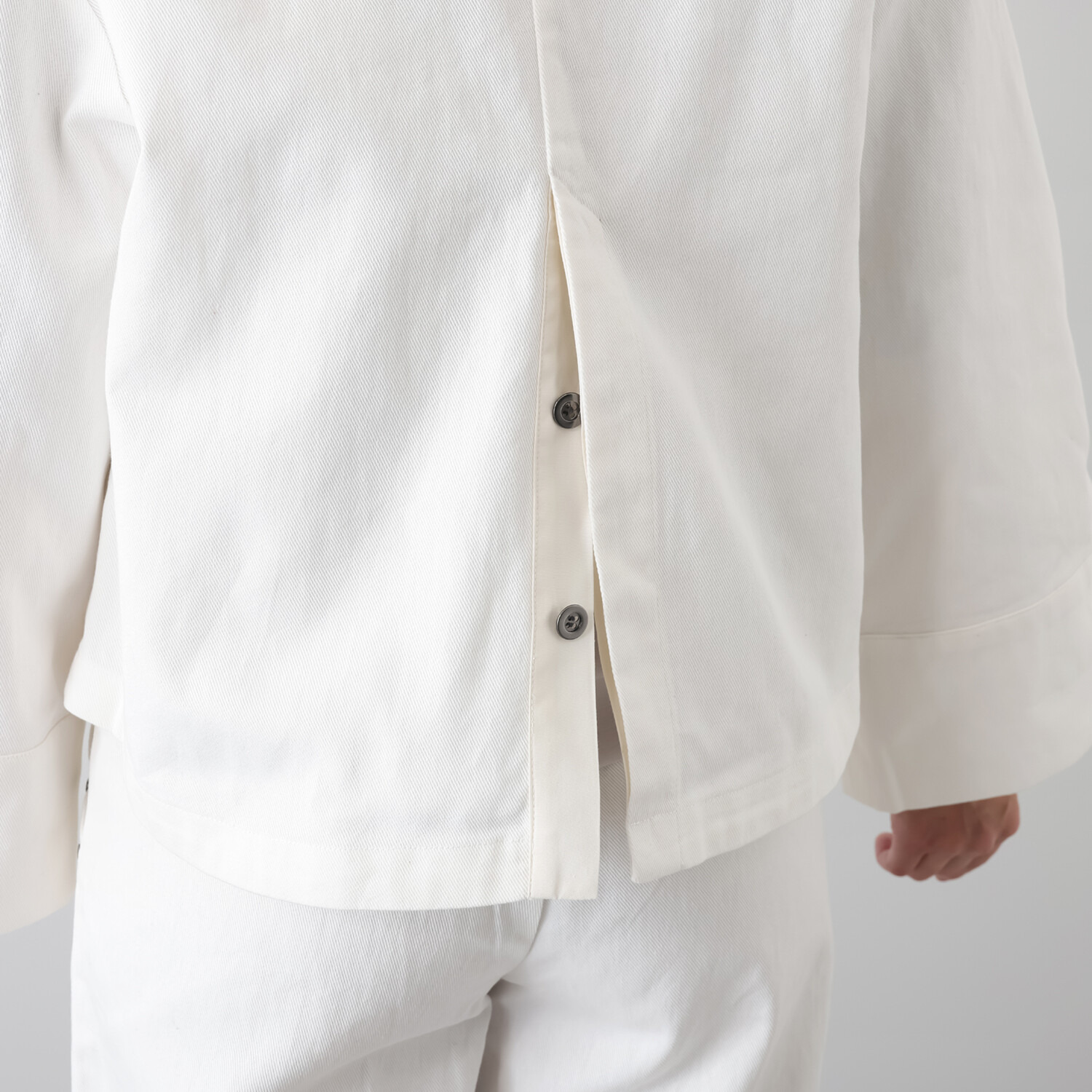 コモエリークローゼット ショートポイントカラー＆ ワイドスリーブ 羽織りデニムジャケット