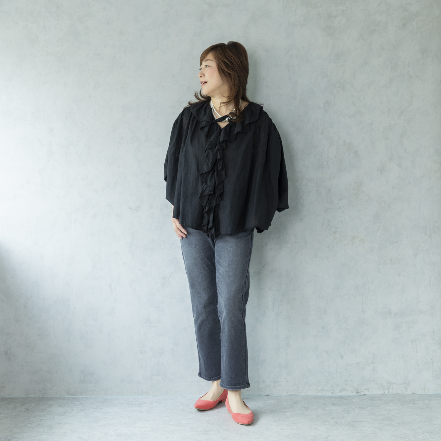 シュガーデプト コーンデニム（Ｒ） スーパーストレッチ アンクル丈ジーンズ