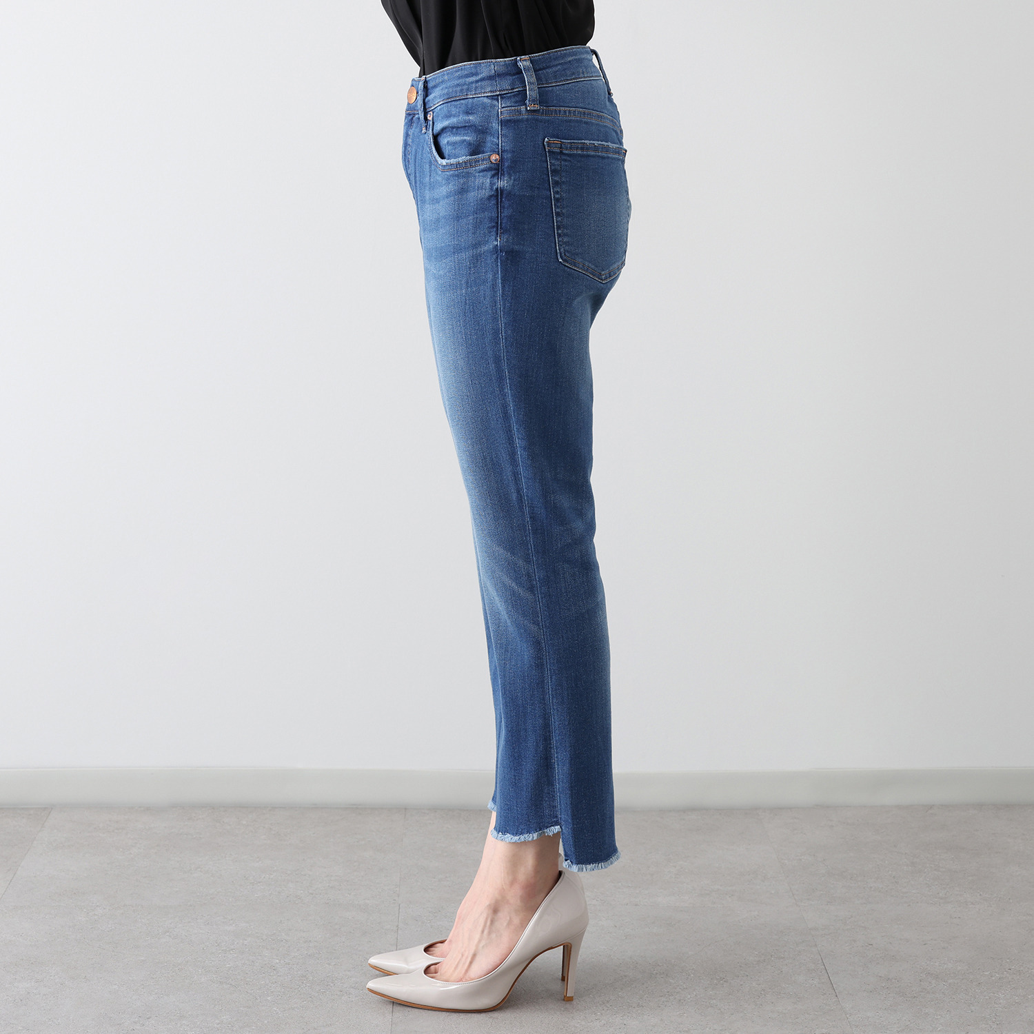 シュガーデプト コーンデニム（Ｒ） スーパーストレッチ カプリジーンズ