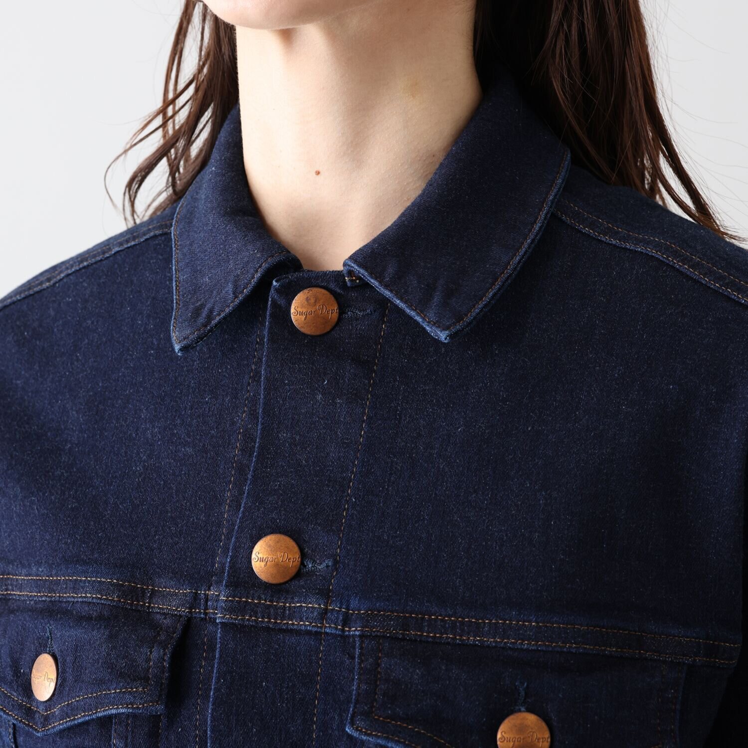 シュガーデプト コーンデニム（Ｒ） スーパーストレッチ クロップトジャケット