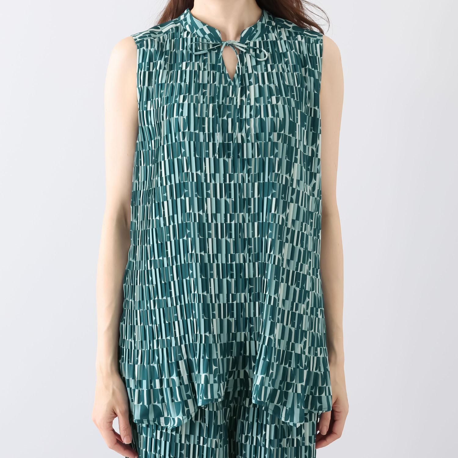 エル　ステュディオ ＥＬＬＥオリジナル グラフィック プリーツチュニック