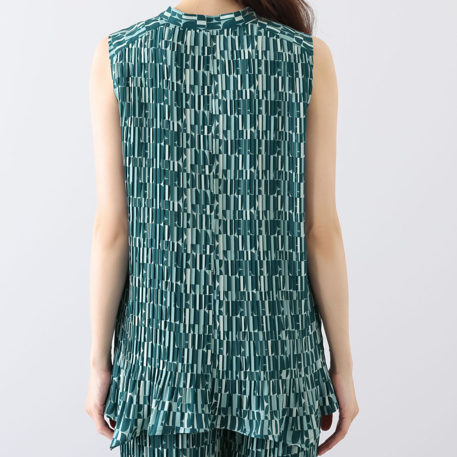 エル　ステュディオ ＥＬＬＥオリジナル グラフィック プリーツチュニック