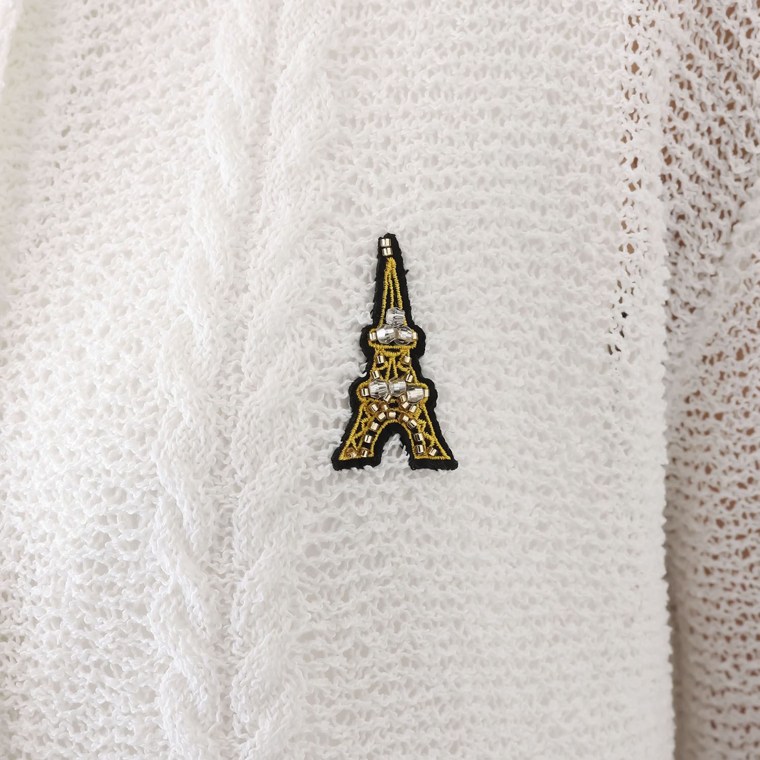 エル　ステュディオ サマーブークレ ニットカーディガン