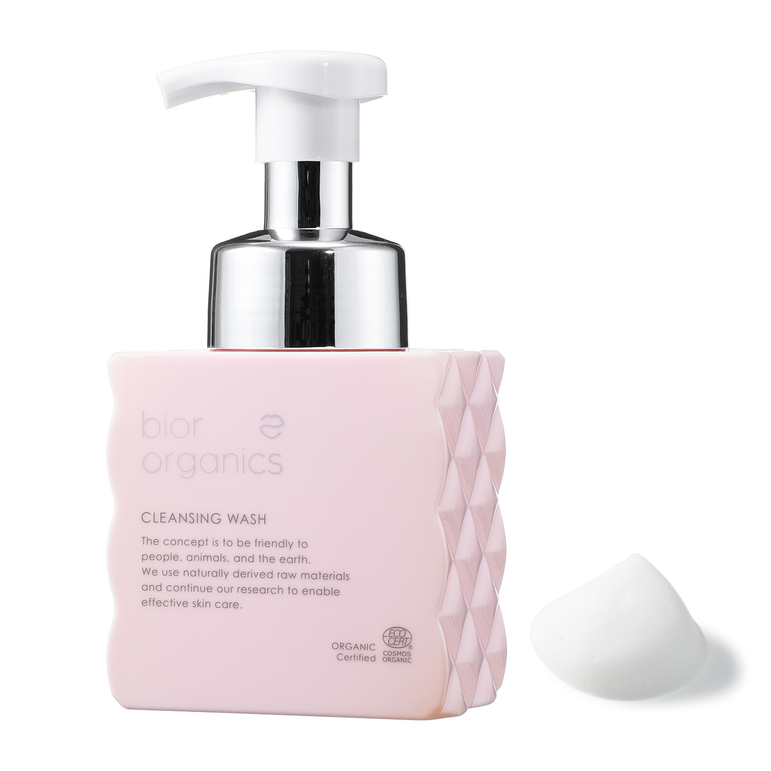 ビオール　オーガニクス エコサートコスモス オーガニック認証取得 美容成分１００％配合 ホイップ クレンジングソープ ＶＣＥＸ　ロゼ＆ネロリ ３本増量セット