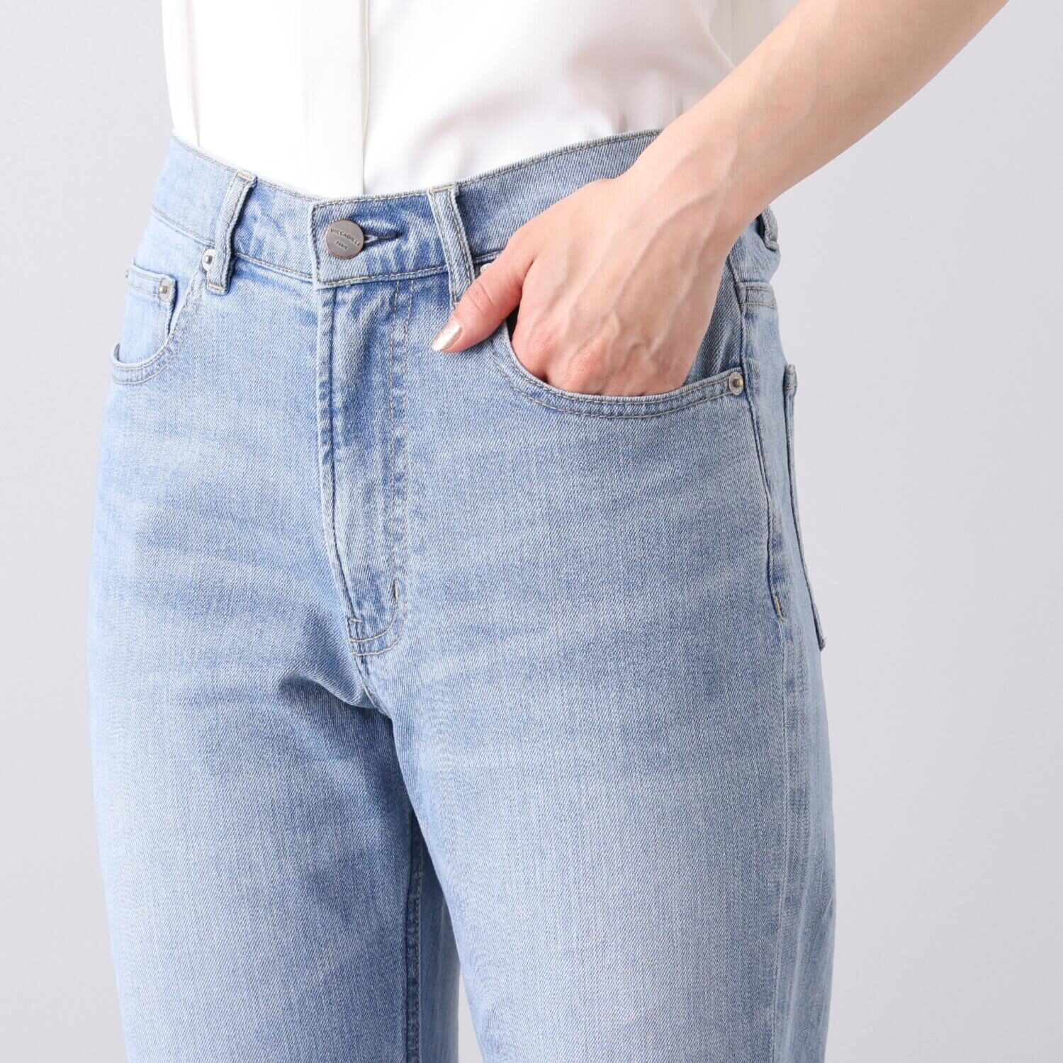 ピカデリー ソフトデニム セミフレアーパンツ