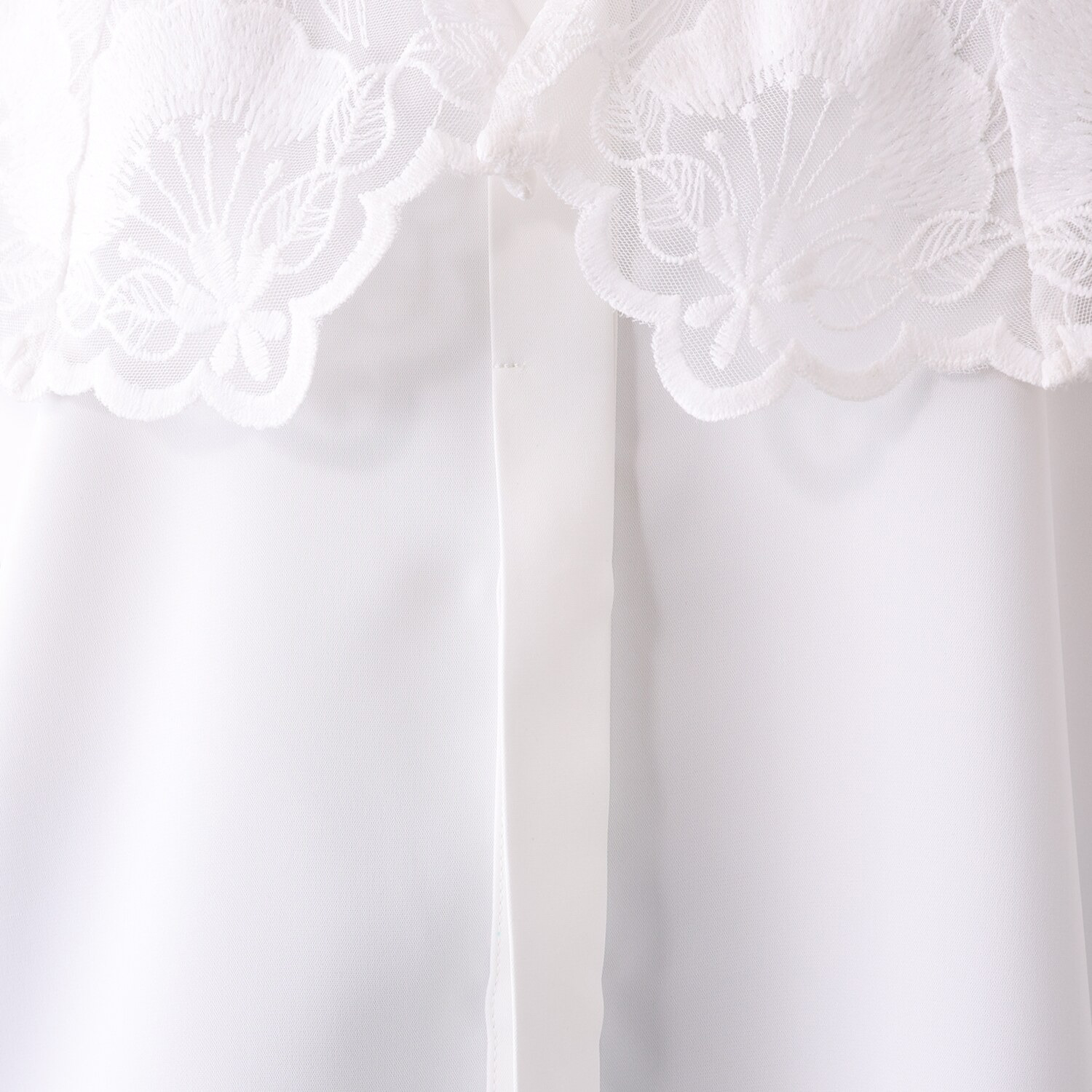 ミューリエ 大人の華やぎ レーストレンド ウイングカラーブラウス