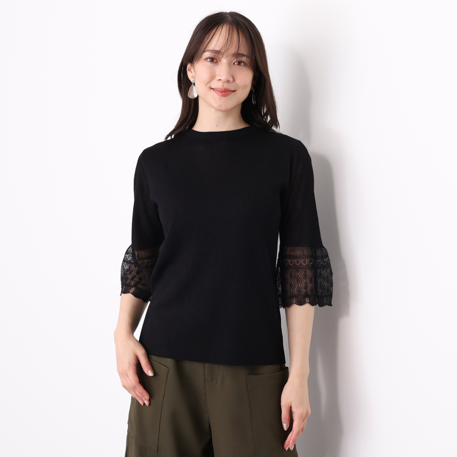ミューリエ 心地良いエレガンス 夏の大人映え 袖口レース編 プルオーバー