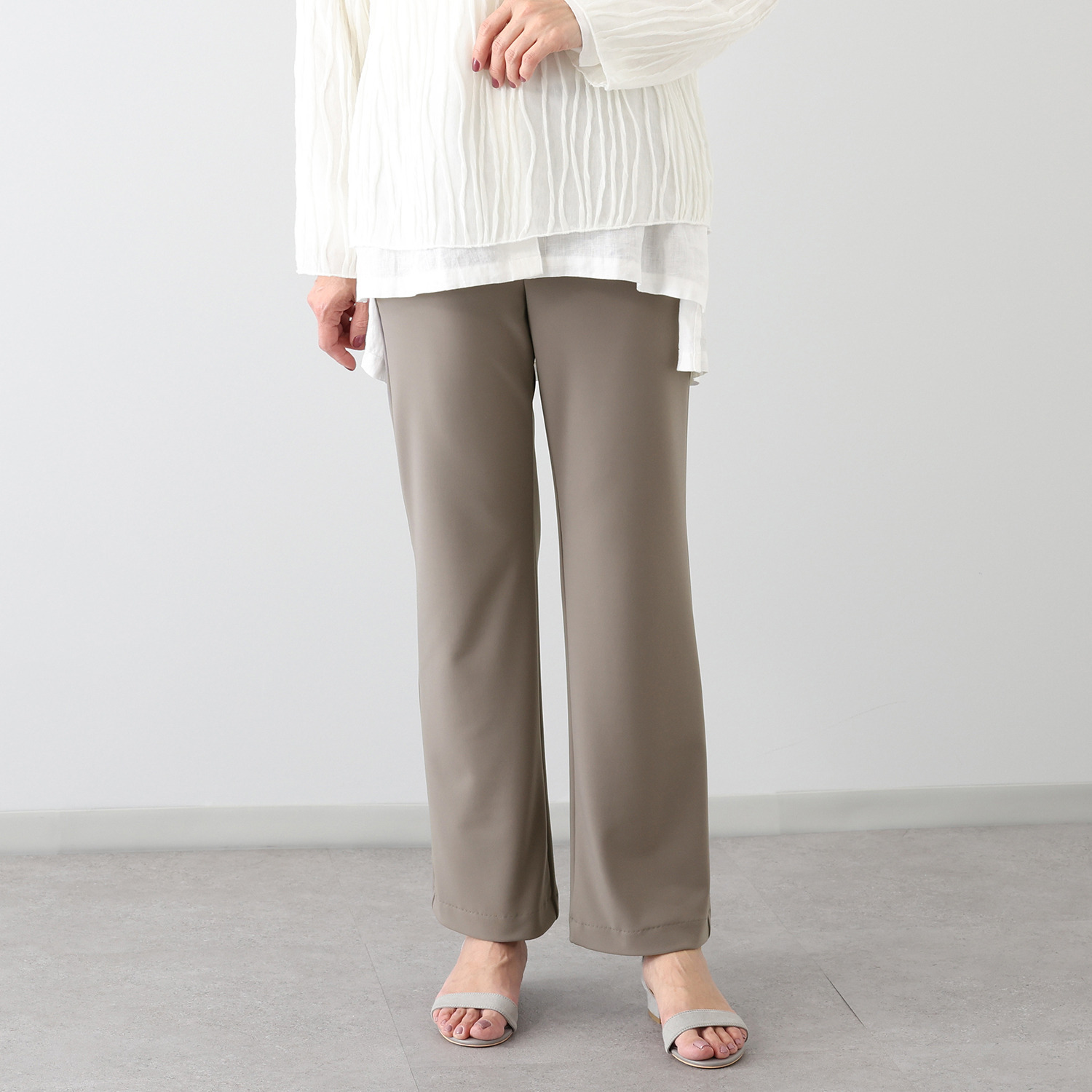 上質ごこち アルディナ はくだけで脚長美人見え 極上ドレープパンツ ＜股下７０ｃｍ＞