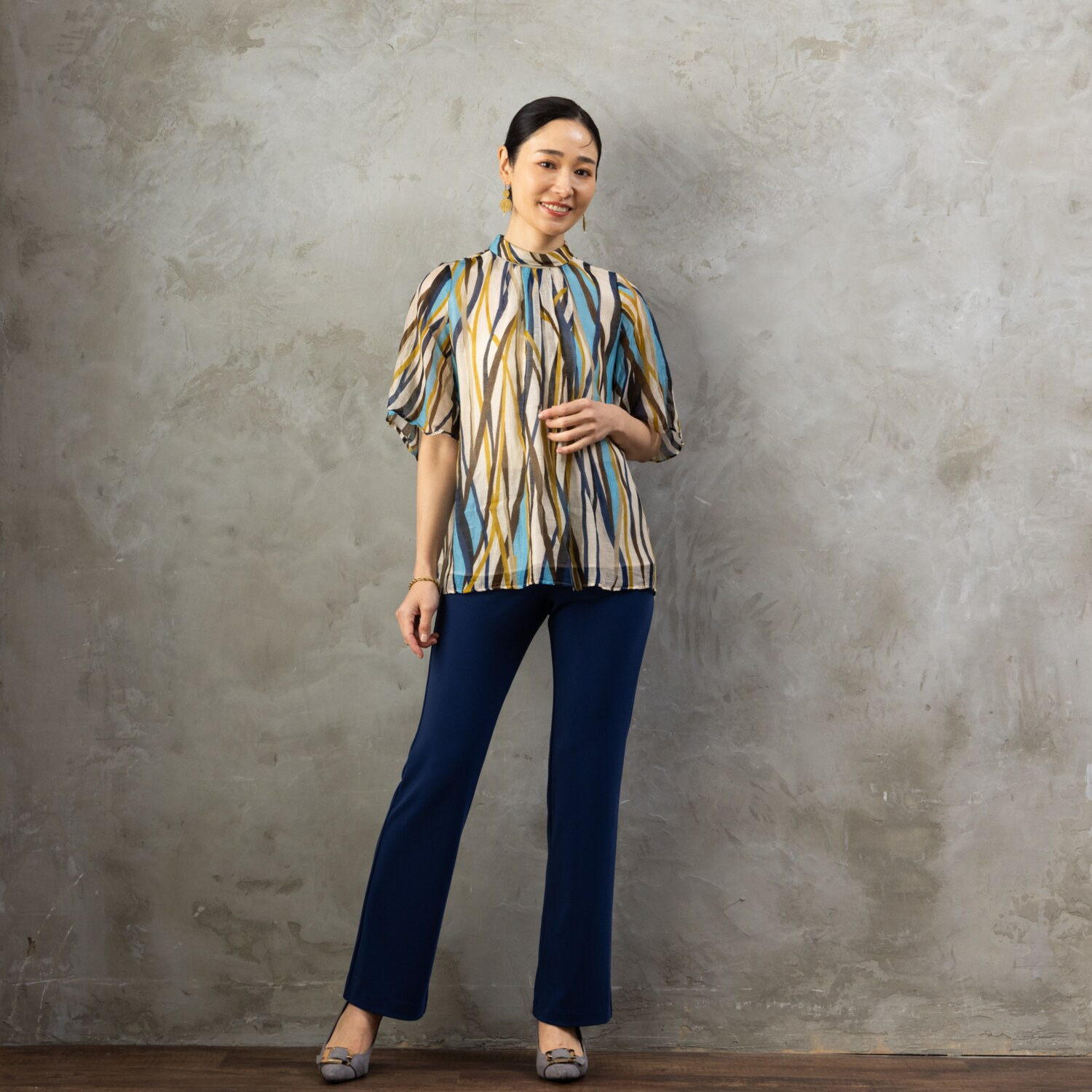 上質ごこち アルディナ はくだけで脚長美人見え 極上ドレープパンツ ＜股下７０ｃｍ＞