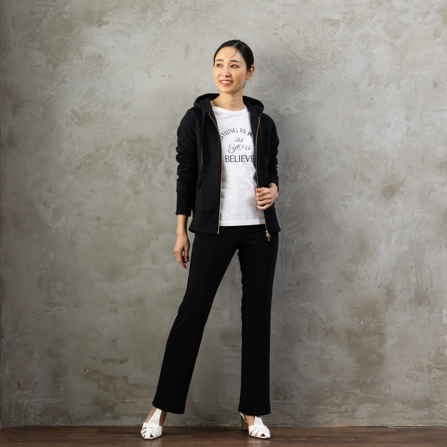 上質ごこち アルディナ はくだけで脚長美人見え 極上ドレープパンツ ＜股下８０ｃｍ＞