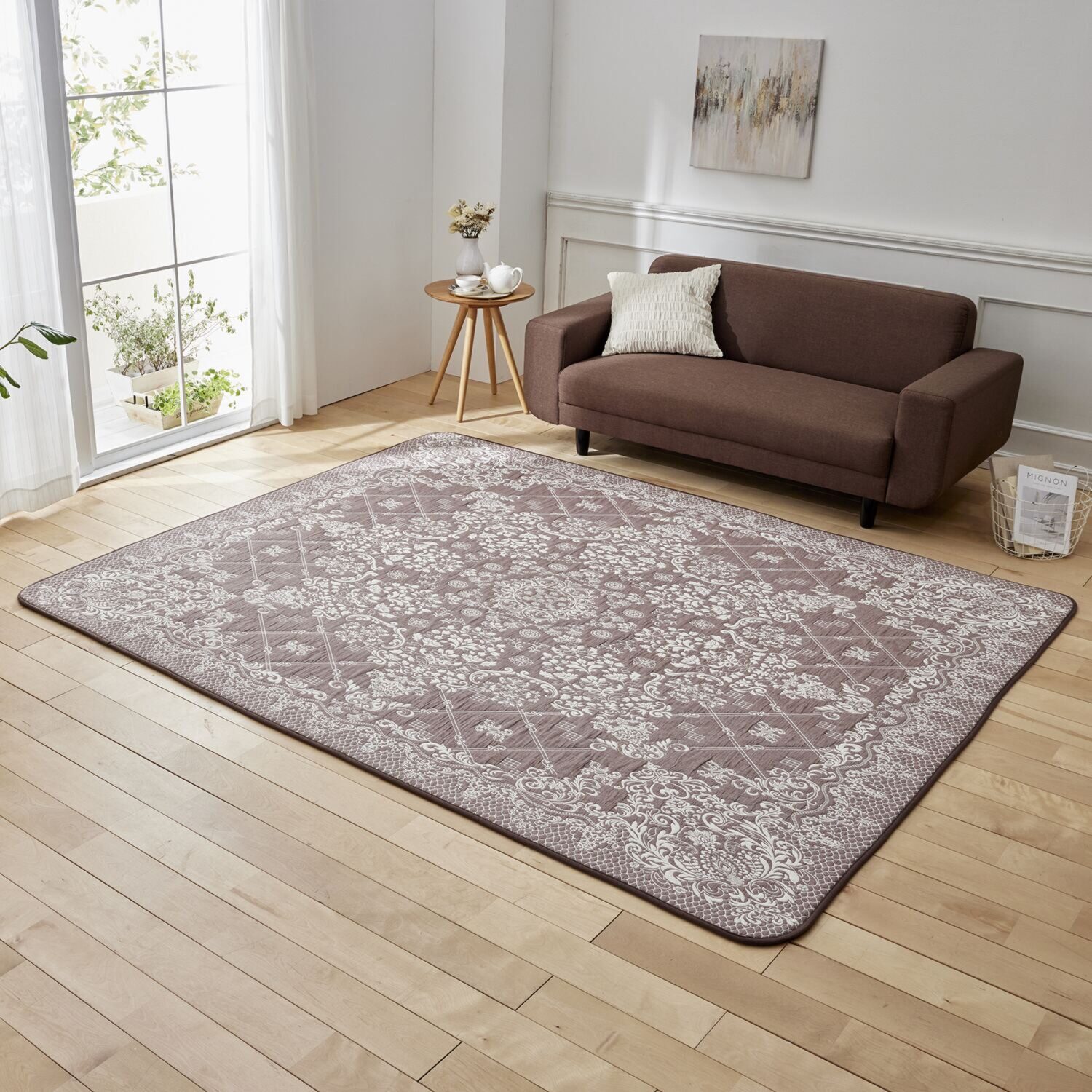 スワトウ刺しゅう協会 認定デザイン 綿１００％ラグ ＜１９０×２４０ｃｍ＞