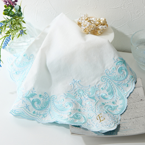 スワトウ刺しゅう オーダーメイド ハンカチ