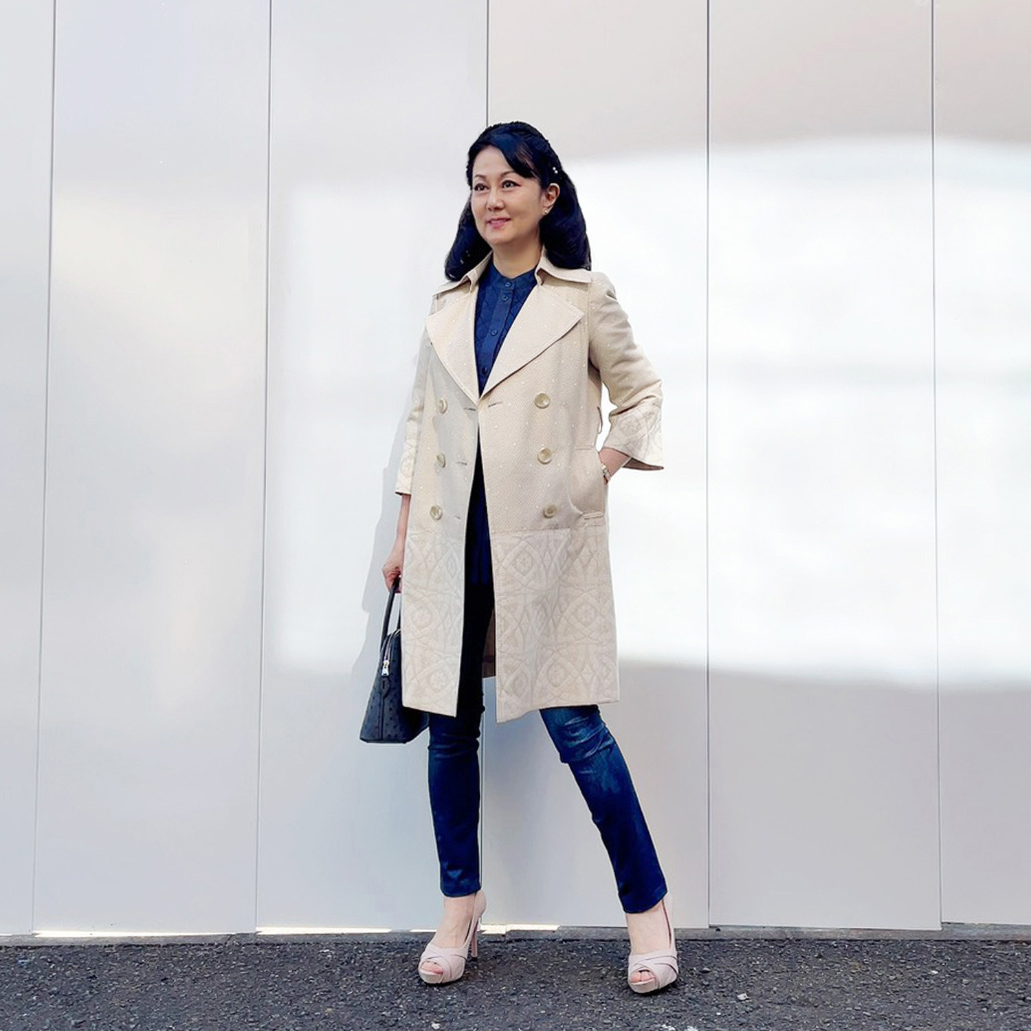女の欲望 接触冷感 デニムプリント レギンス２枚セット