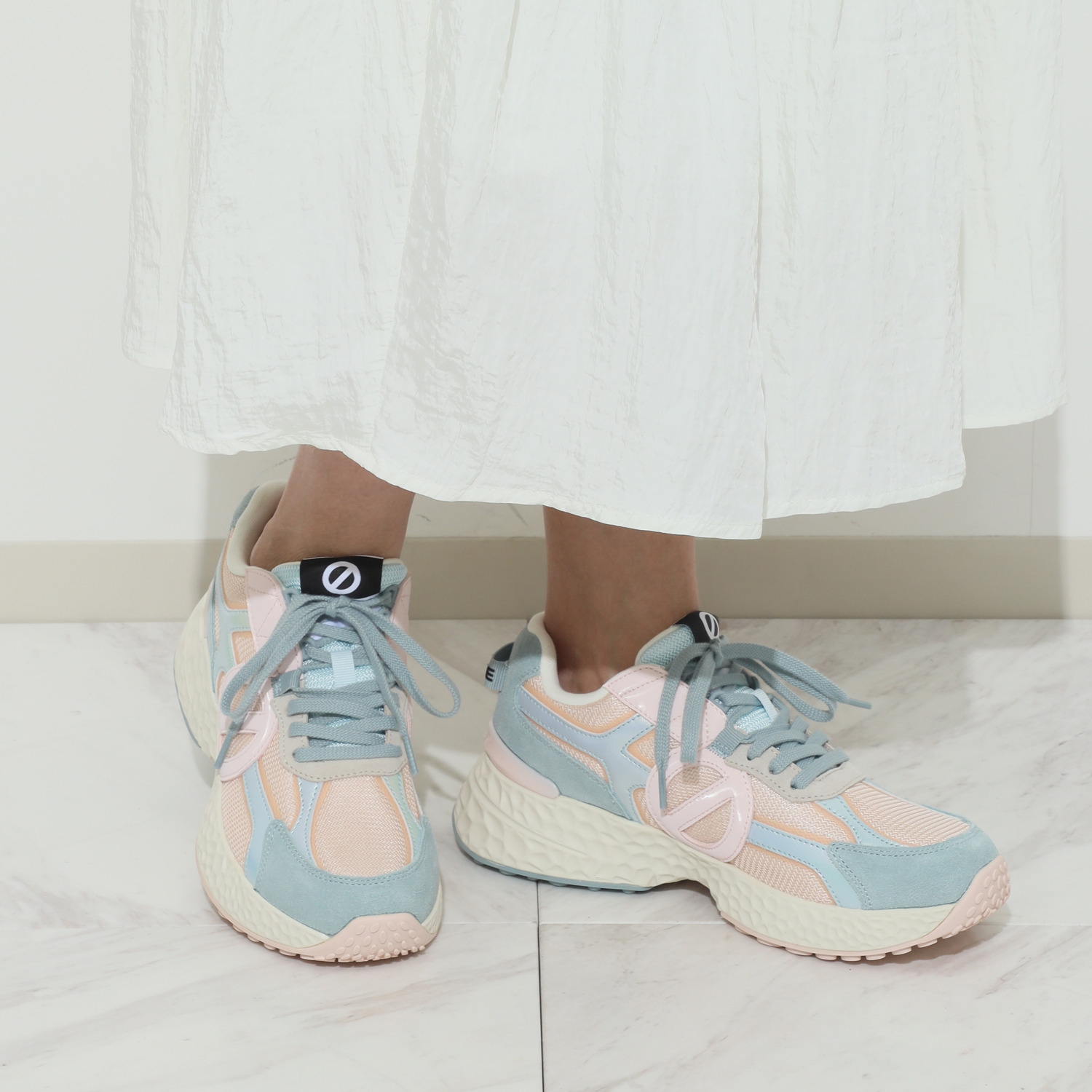 ノーネーム パステル配色 スニーカー “カーター”