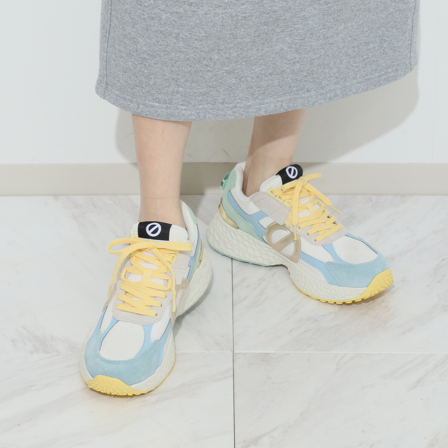 ノーネーム パステル配色 スニーカー “カーター”