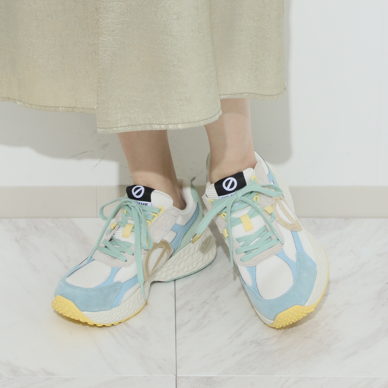 ノーネーム パステル配色 スニーカー “カーター”