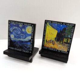 卓上イーゼルアートセット ゴッホ 星月夜＆夜のカフェテラス