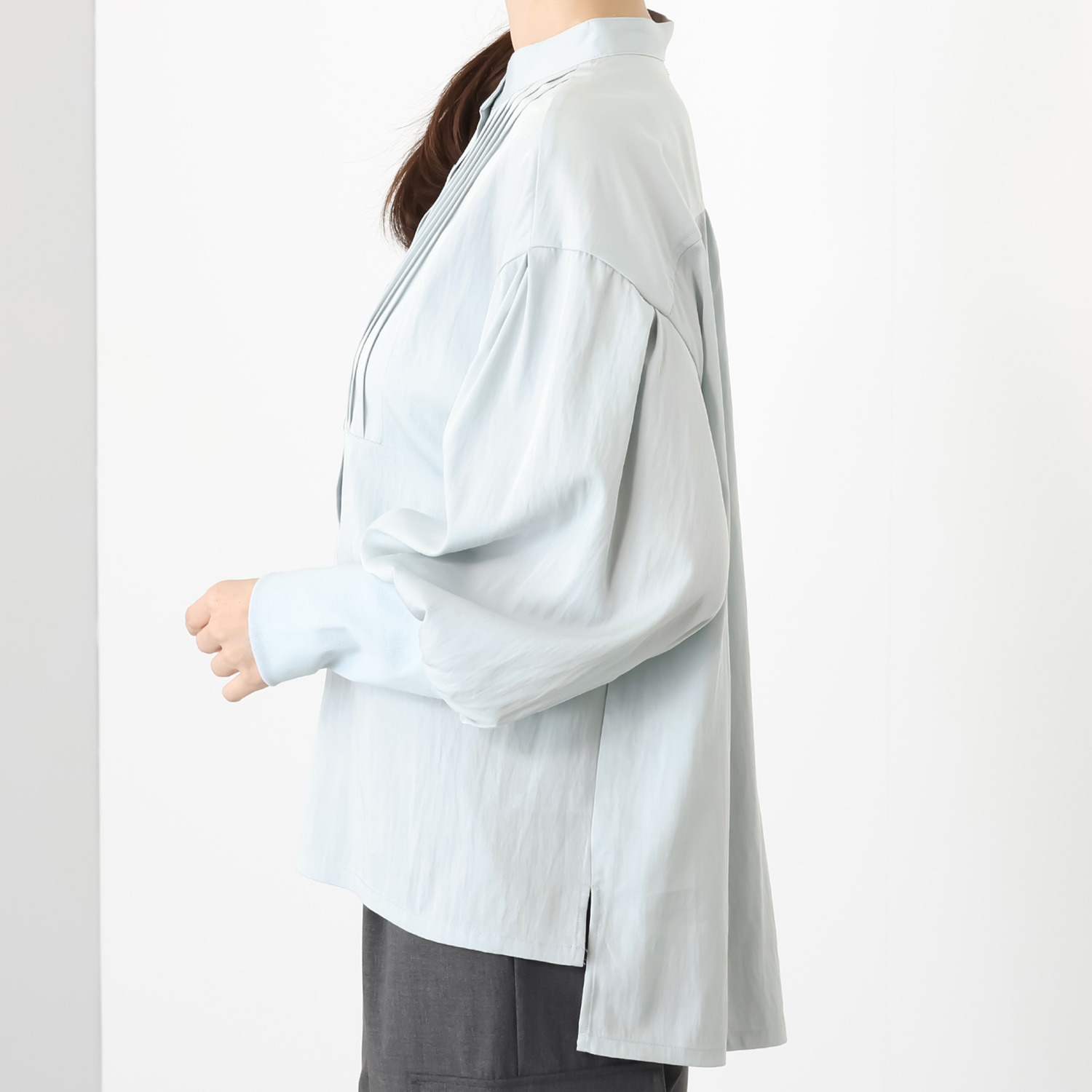 ２１２キッチンストア 止まるボリューム袖 きれい見え 家事ラクラクブラウス