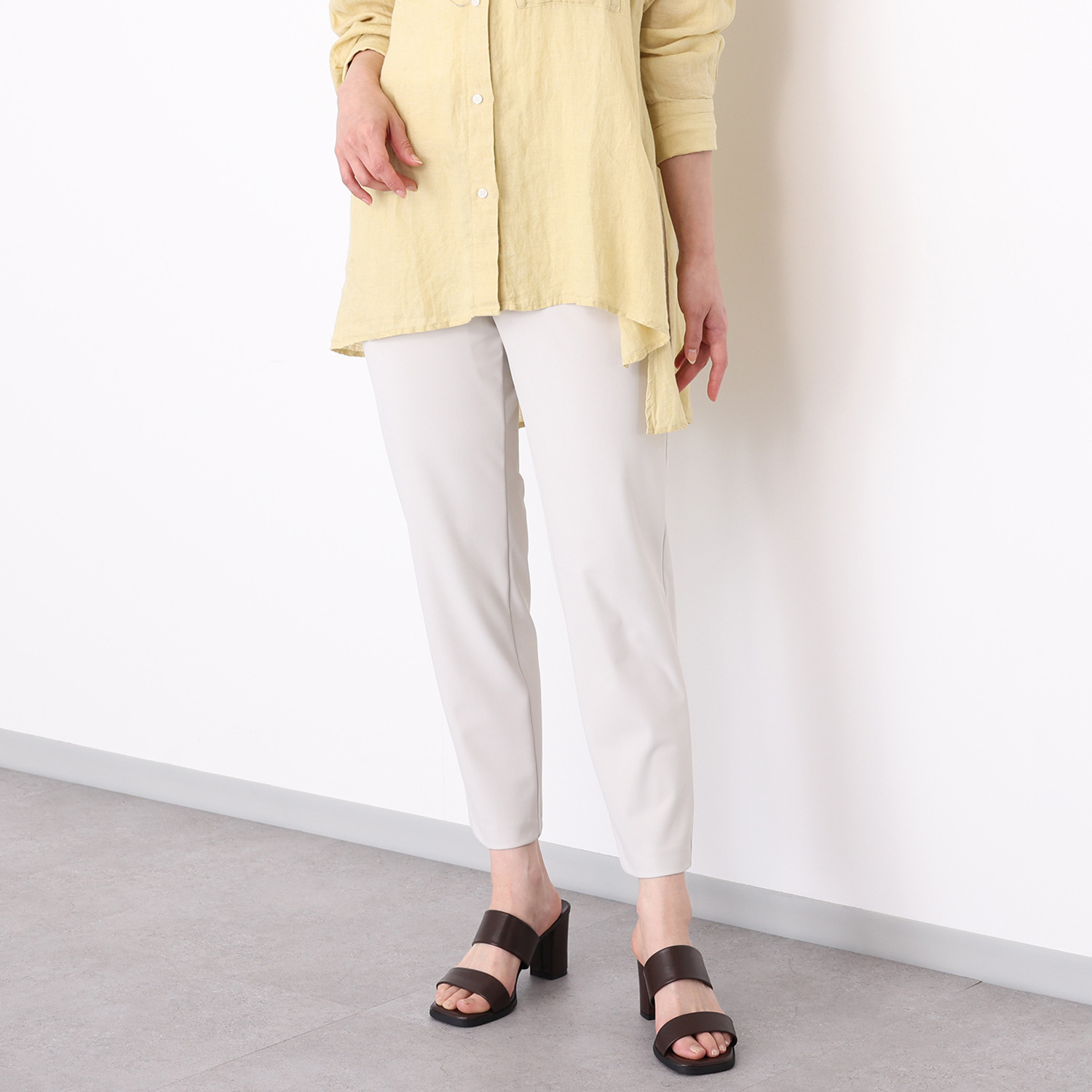 ピーツー 接触冷感・吸水速乾 多機能ストレッチ ゆったりすっきり アンクルパンツ ＜股下６４ｃｍ＞