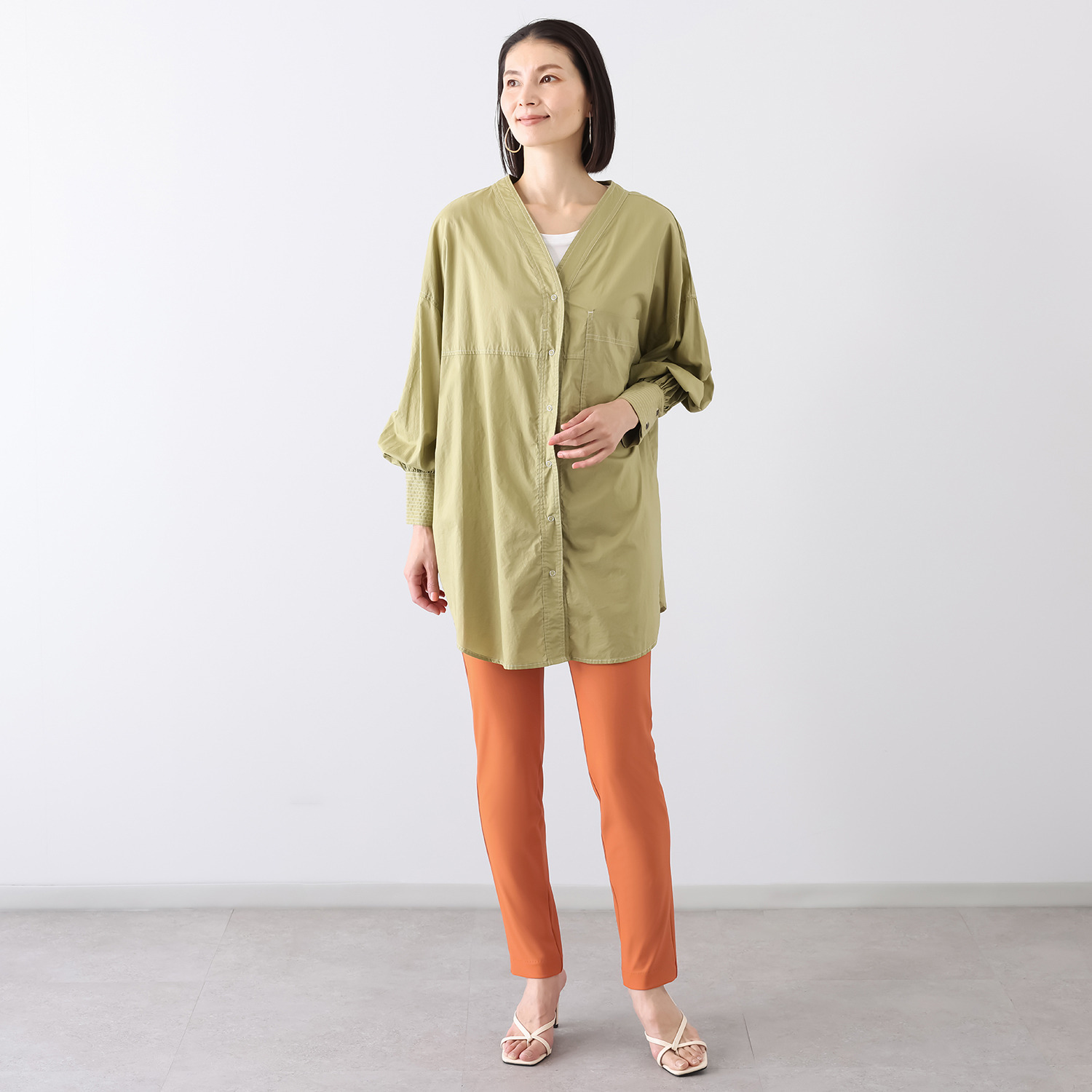 ピーツー 接触冷感・吸水速乾 多機能ストレッチ スリムパンツ ＜股下７２ｃｍ＞