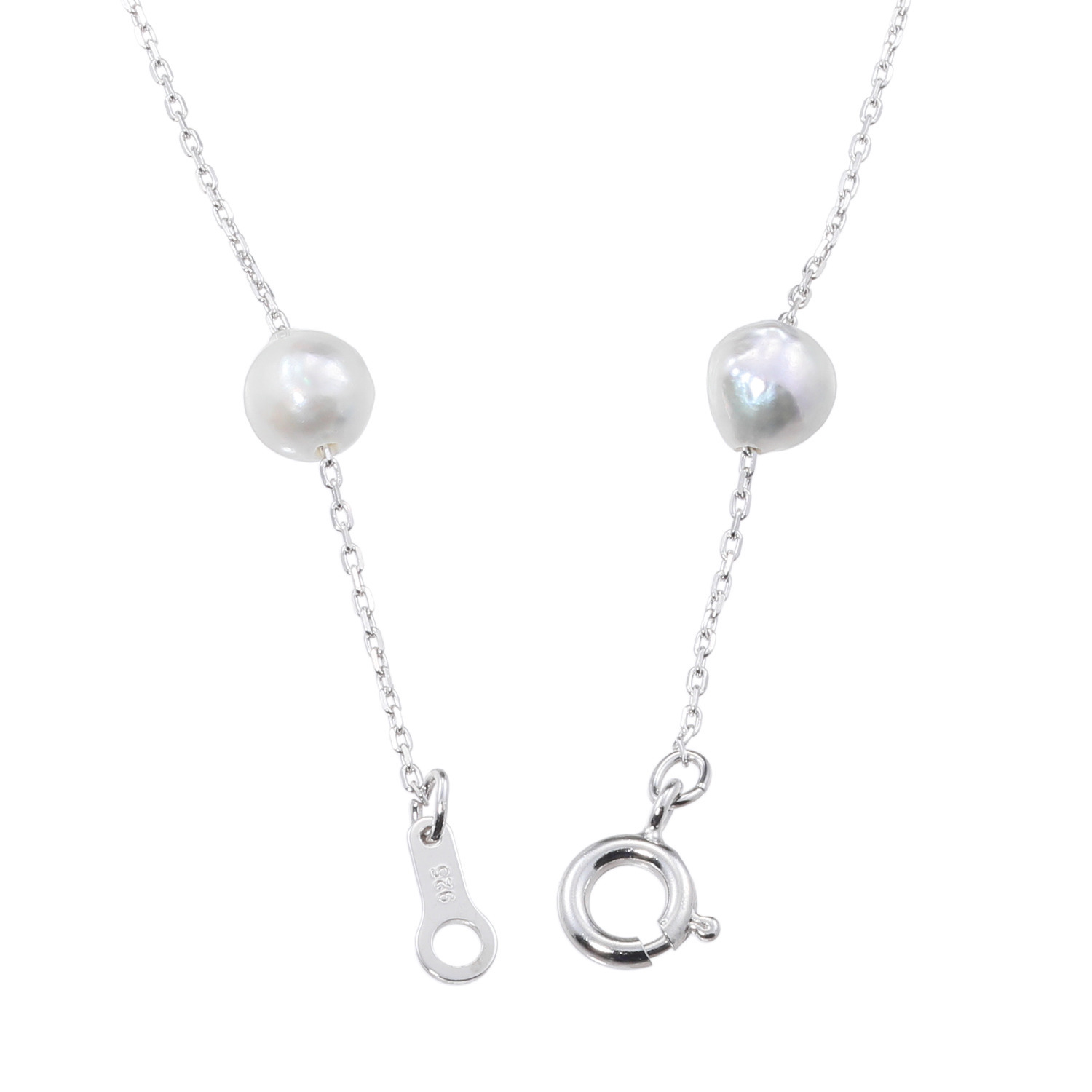 ブーレ シルバー 国産無調色 ナチュラルグレー ベビーアコヤパール ステーションブレスレット