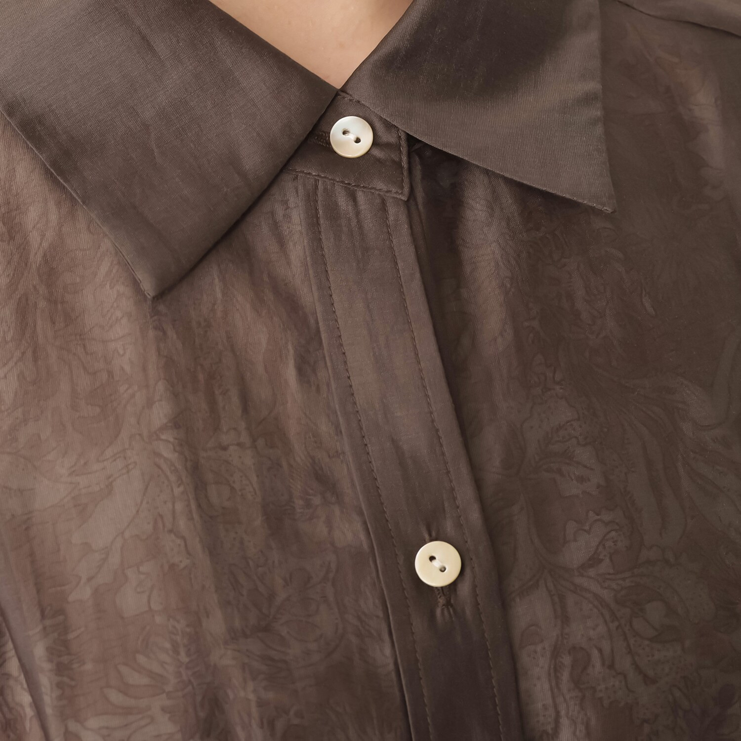 キリ　エ　キリ シースルー素材 ルーズシルエット シャツ