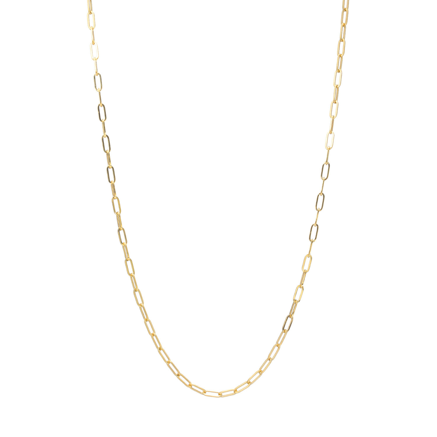 キノミノ １８Ｋ ペーパークリップチェーン ネックレス