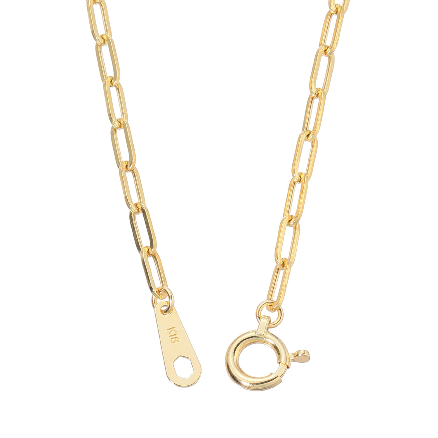 キノミノ １８Ｋ ペーパークリップチェーン ネックレス