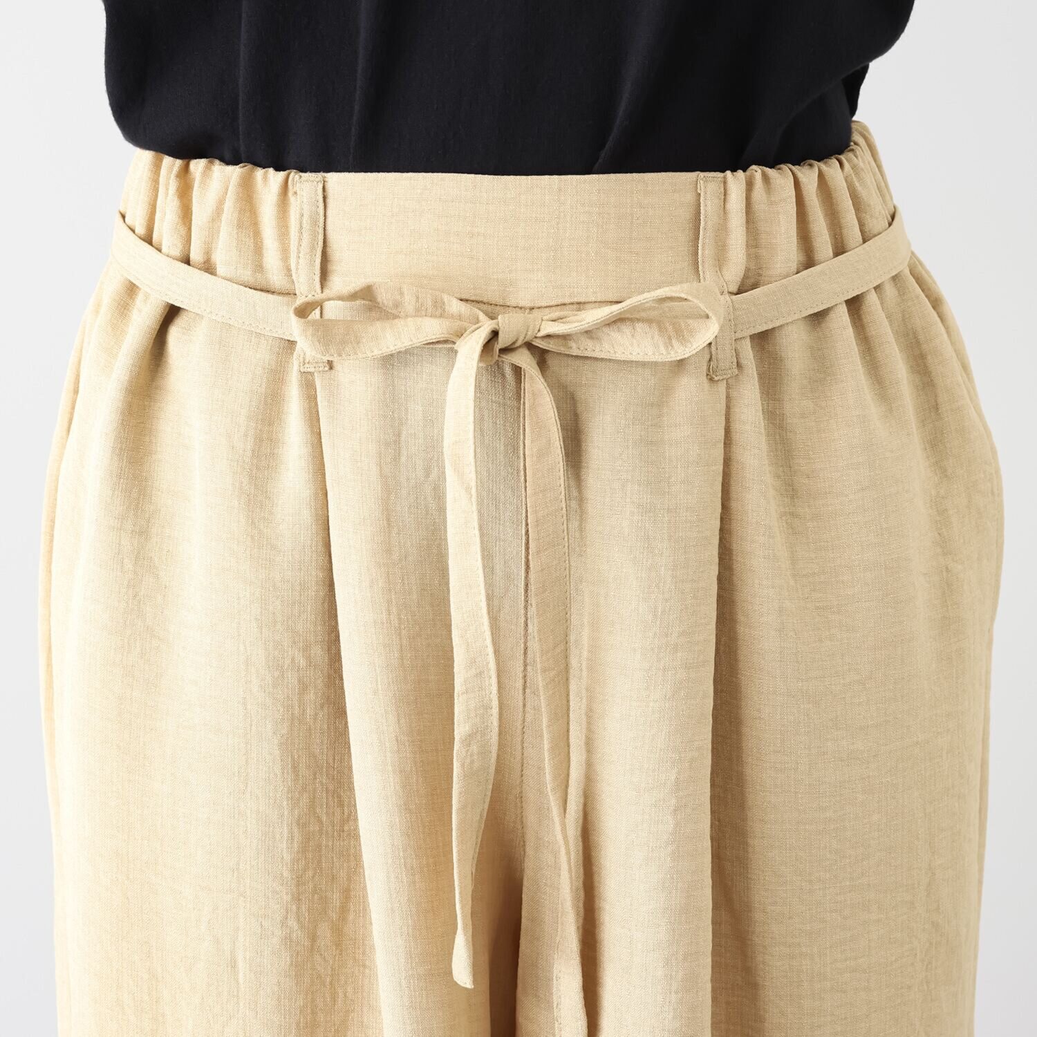 エムエムオー 麻ライク ワイドパンツ